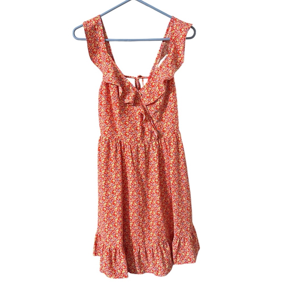 City Studio Orange Floral Dress EUC Size 9
